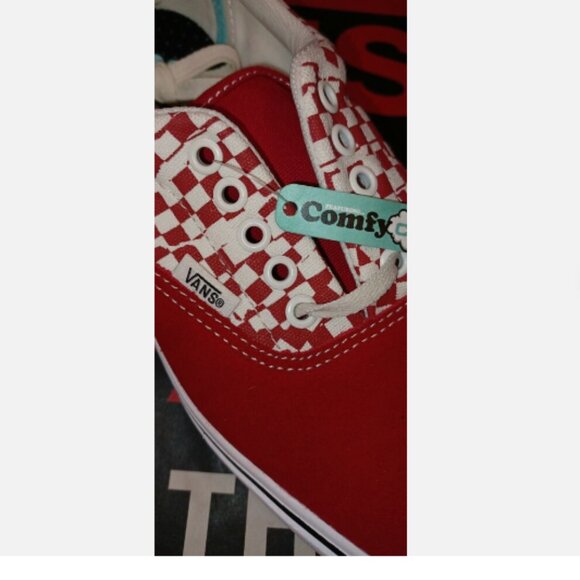 VANS Men's 9/Women's 10.5 Era ComfyCush Tear Check Red - VN0A3WM9V9Z - Picture 3 of 12